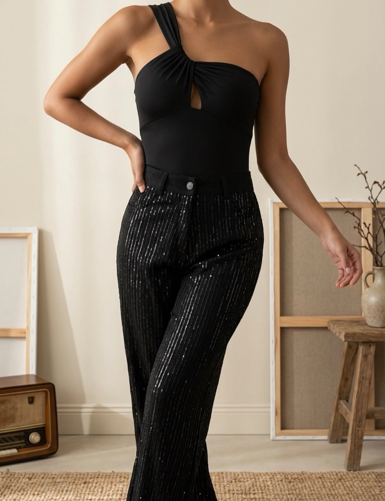 Black Sparkle Jeans