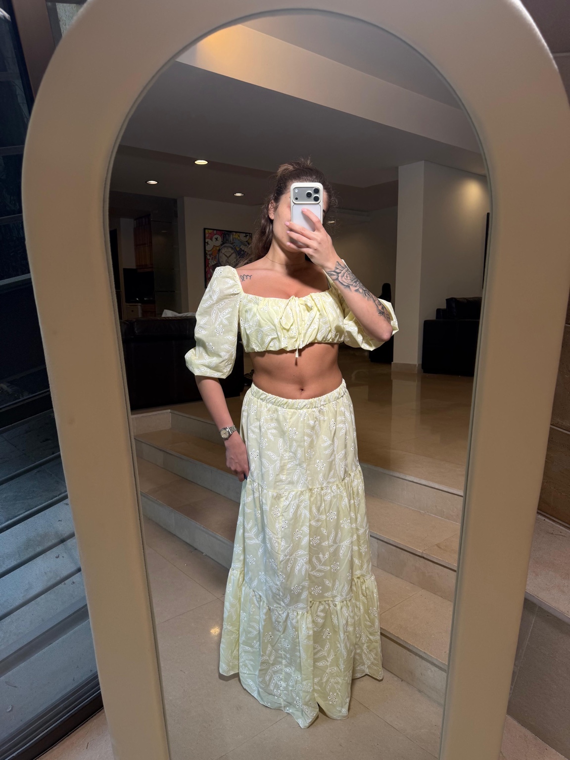 Yellow Skirt Set